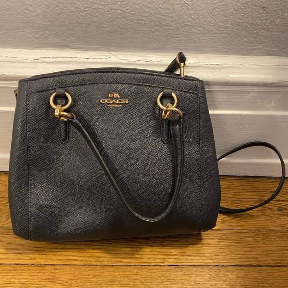NWOT Coach Midnight Blue Leather Bag